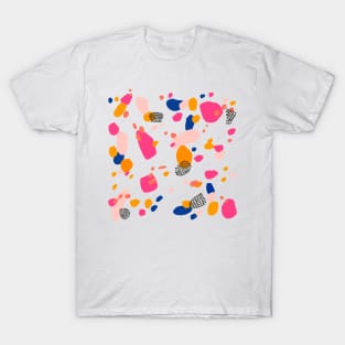 Modern Terrazzo Pattern |  Candy Pink T-Shirt
